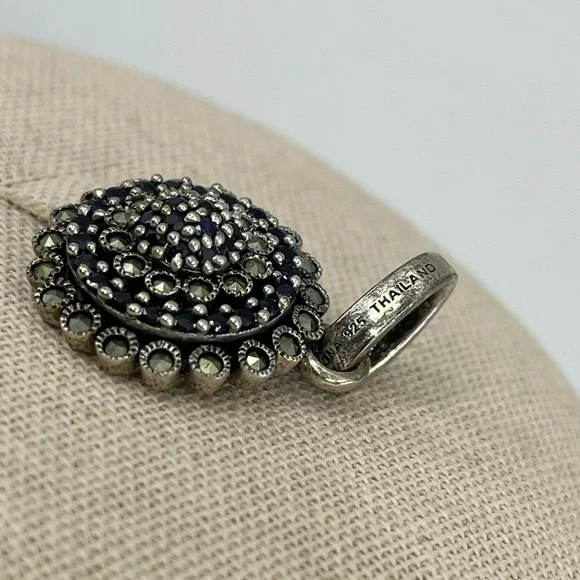 Vintage Suspicion Marcasite Pendant & Teardrop Earrings Set - Picture 5 of 17